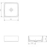 Раковина CERSANIT на столешницу CREA 35 SQUARE 64753