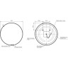 Зеркало CERSANIT ECLIPSE SMART 80x80 с подсветкой круглое черная рамка 64147